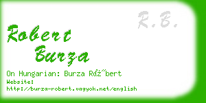 robert burza business card